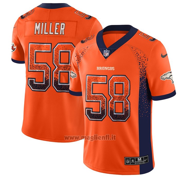 Maglia NFL Limited Denver Broncos Miller Rush Drift Fashion Arancione